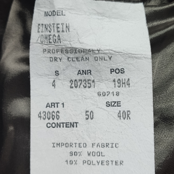 Hugo Boss Einstein/Omega Suit Jacket Men Size 40R Tan Wool Blend Lined - Picture 11 of 11